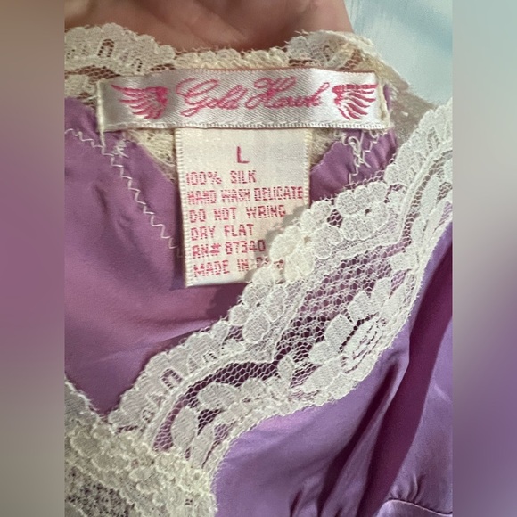 Gold Hawk Orchid Silk Lace Camisole Large - Picture 4 of 6